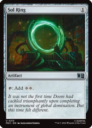 Sol Ring (0213) (Surge Foil) (MSC-213) [Commander: Marvel Super Heroes] Foil MTG Single Wizards of the Coast