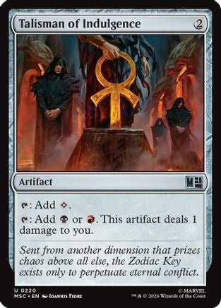 Talisman of Indulgence (Surge Foil) (MSC-220) [Commander: Marvel Super Heroes] Foil MTG Single Wizards of the Coast
