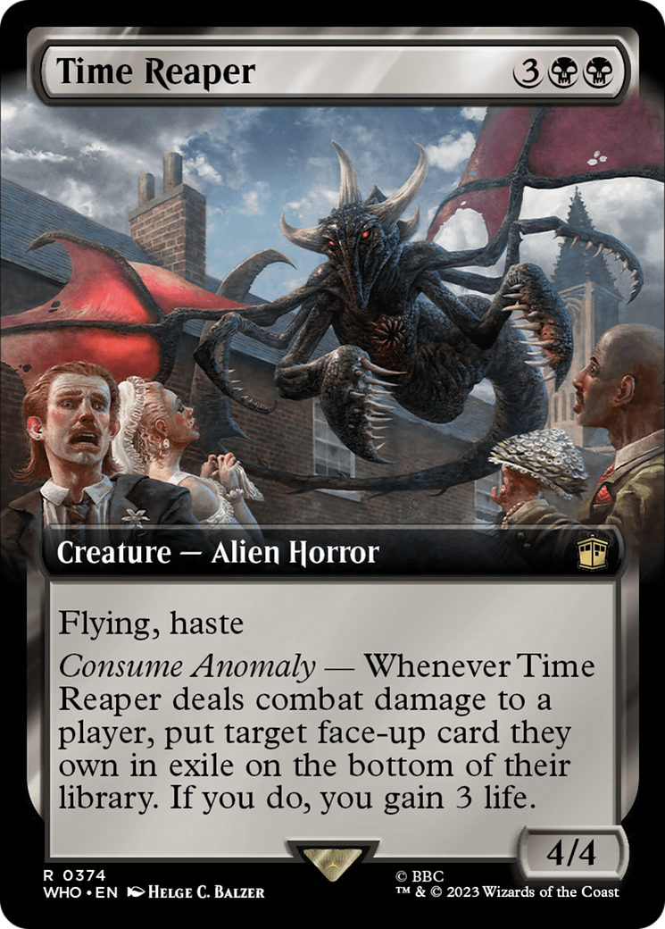 Time Reaper (WHO-374) [Doctor Who] (Extended Art) MTG Single Wizards of the Coast