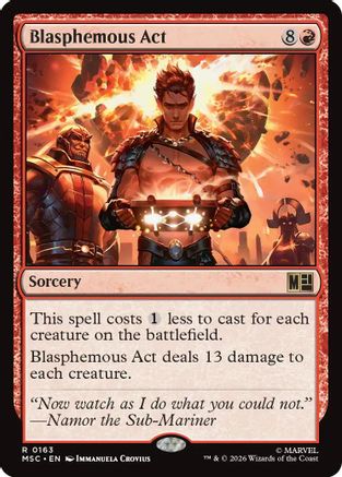 Blasphemous Act (MSC-163) [Commander: Marvel Super Heroes] MTG Single Wizards of the Coast