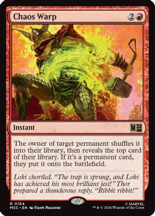Chaos Warp (MSC-164) [Commander: Marvel Super Heroes] MTG Single Wizards of the Coast