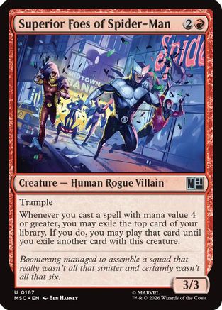Superior Foes of Spider-Man (MSC-167) [Commander: Marvel Super Heroes] MTG Single Wizards of the Coast