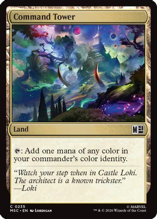 Command Tower (0235) (Surge Foil) (MSC-235) [Commander: Marvel Super Heroes] Foil MTG Single Wizards of the Coast