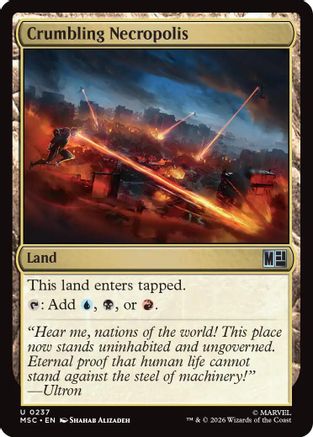 Crumbling Necropolis (Surge Foil) (MSC-237) [Commander: Marvel Super Heroes] Foil MTG Single Wizards of the Coast