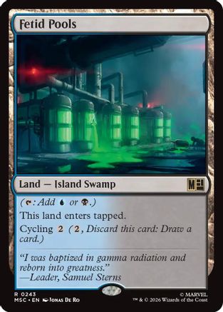 Fetid Pools (Surge Foil) (MSC-243) [Commander: Marvel Super Heroes] Foil MTG Single Wizards of the Coast