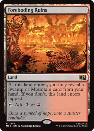 Foreboding Ruins (MSC-244) [Commander: Marvel Super Heroes] MTG Single Wizards of the Coast