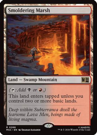 Smoldering Marsh (MSC-266) [Commander: Marvel Super Heroes] MTG Single Wizards of the Coast