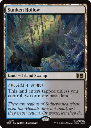Sunken Hollow (Surge Foil) (MSC-271) [Commander: Marvel Super Heroes] Foil MTG Single Wizards of the Coast