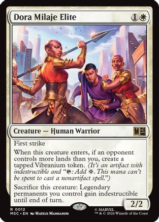 Dora Milaje Elite (MSC-012) [Commander: Marvel Super Heroes] MTG Single Wizards of the Coast