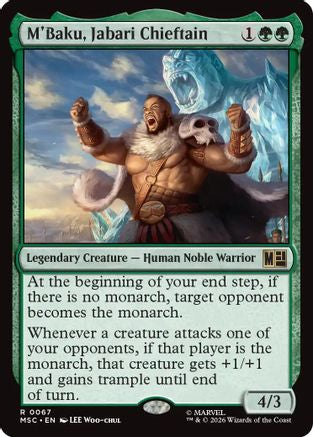 M'Baku, Jabari Chieftain (MSC-067) [Commander: Marvel Super Heroes] MTG Single Wizards of the Coast