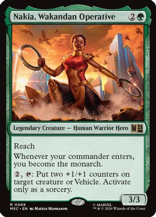 Nakia, Wakandan Operative (MSC-069) [Commander: Marvel Super Heroes] MTG Single Wizards of the Coast