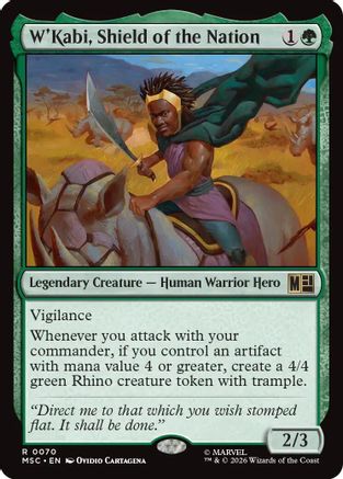 W'Kabi, Shield of the Nation (MSC-070) [Commander: Marvel Super Heroes] MTG Single Wizards of the Coast
