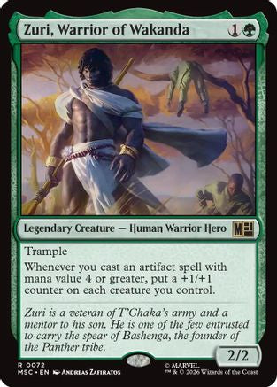 Zuri, Warrior of Wakanda (MSC-072) [Commander: Marvel Super Heroes] MTG Single Wizards of the Coast