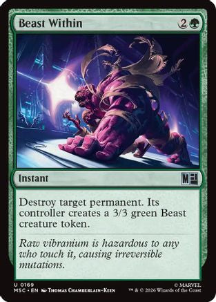 Beast Within (MSC-169) [Commander: Marvel Super Heroes] MTG Single Wizards of the Coast