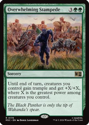 Overwhelming Stampede (MSC-178) [Commander: Marvel Super Heroes] MTG Single Wizards of the Coast