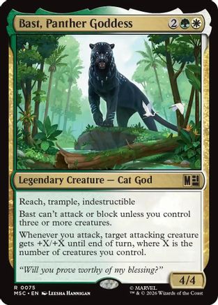 Bast, Panther Goddess (MSC-075) [Commander: Marvel Super Heroes] MTG Single Wizards of the Coast