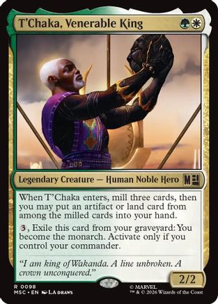 T'Chaka, Venerable King (MSC-098) [Commander: Marvel Super Heroes] MTG Single Wizards of the Coast