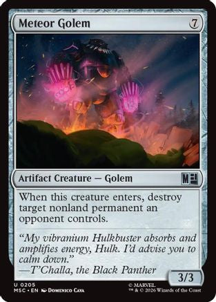 Meteor Golem (MSC-205) [Commander: Marvel Super Heroes] MTG Single Wizards of the Coast