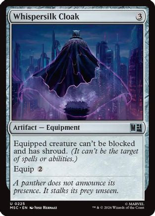 Whispersilk Cloak (MSC-225) [Commander: Marvel Super Heroes] MTG Single Wizards of the Coast