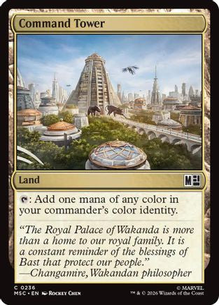 Command Tower (MSC-236) [Commander: Marvel Super Heroes] MTG Single Wizards of the Coast