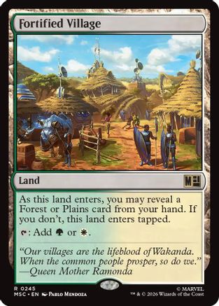 Fortified Village (MSC-245) [Commander: Marvel Super Heroes] MTG Single Wizards of the Coast