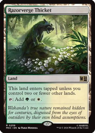 Razorverge Thicket (MSC-259) [Commander: Marvel Super Heroes] MTG Single Wizards of the Coast