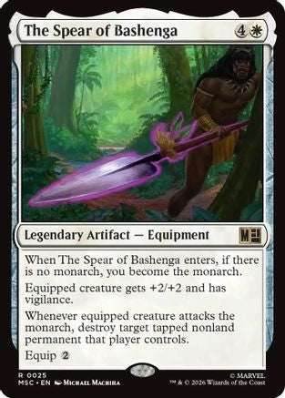 The Spear of Bashenga (Surge Foil) (MSC-025) [Commander: Marvel Super Heroes] Foil MTG Single Wizards of the Coast