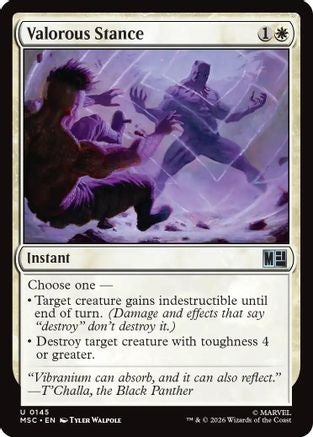 Valorous Stance (Surge Foil) (MSC-145) [Commander: Marvel Super Heroes] Foil MTG Single Wizards of the Coast