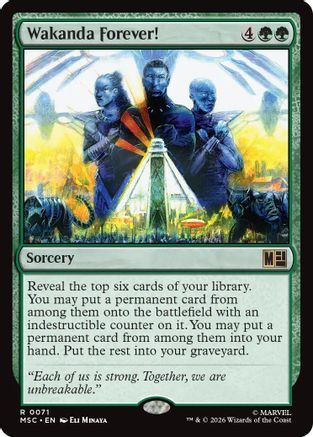 Wakanda Forever! (Surge Foil) (MSC-071) [Commander: Marvel Super Heroes] Foil MTG Single Wizards of the Coast