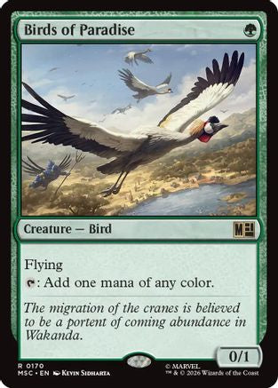 Birds of Paradise (Surge Foil) (MSC-170) [Commander: Marvel Super Heroes] Foil MTG Single Wizards of the Coast