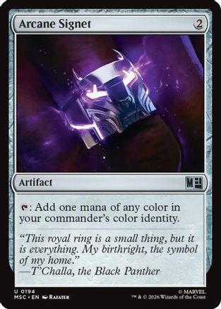 Arcane Signet (0194) (Surge Foil) (MSC-194) [Commander: Marvel Super Heroes] Foil MTG Single Wizards of the Coast