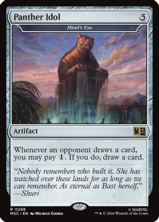 Panther Idol - Mind's Eye (Surge Foil) (MSC-288) [Commander: Marvel Super Heroes] Foil MTG Single Wizards of the Coast