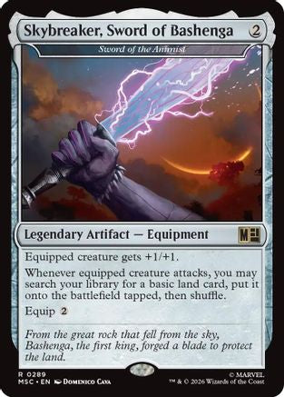 Skybreaker, Sword of Bashenga - Sword of the Animist (Surge Foil) (MSC-289) [Commander: Marvel Super Heroes] Foil MTG Single Wizards of the Coast
