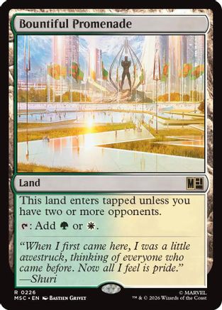 Bountiful Promenade (Surge Foil) (MSC-226) [Commander: Marvel Super Heroes] Foil MTG Single Wizards of the Coast
