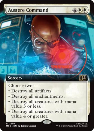 Austere Command (MSC-294) [Commander: Marvel Super Heroes] Foil MTG Single Wizards of the Coast