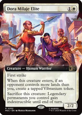 Dora Milaje Elite (MSC-302) [Commander: Marvel Super Heroes] MTG Single Wizards of the Coast
