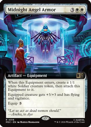Midnight Angel Armor (MSC-316) [Commander: Marvel Super Heroes] Foil MTG Single Wizards of the Coast