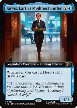 Jarvis, Earth's Mightiest Butler (MSC-333) [Commander: Marvel Super Heroes] Foil MTG Single Wizards of the Coast