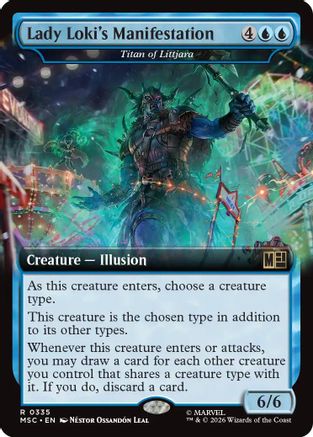 Lady Loki's Manifestation - Titan of Littjara (MSC-335) [Commander: Marvel Super Heroes] Foil MTG Single Wizards of the Coast