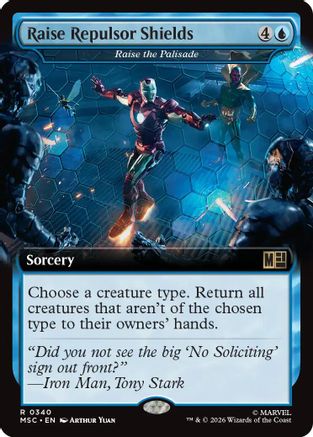 Raise Repulsor Shields - Raise the Palisade (MSC-340) [Commander: Marvel Super Heroes] Foil MTG Single Wizards of the Coast