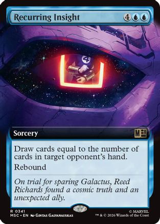 Recurring Insight (MSC-341) [Commander: Marvel Super Heroes] Foil MTG Single Wizards of the Coast