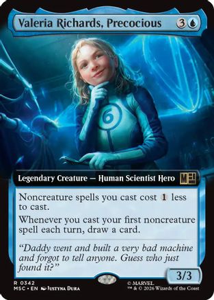 Valeria Richards, Precocious (MSC-342) [Commander: Marvel Super Heroes] Foil MTG Single Wizards of the Coast