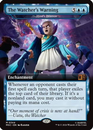 The Watcher's Warning - Mind's Dilation (MSC-344) [Commander: Marvel Super Heroes] Foil MTG Single Wizards of the Coast