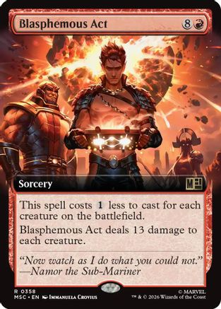 Blasphemous Act (MSC-358) [Commander: Marvel Super Heroes] MTG Single Wizards of the Coast