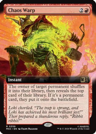 Chaos Warp (MSC-359) [Commander: Marvel Super Heroes] Foil MTG Single Wizards of the Coast