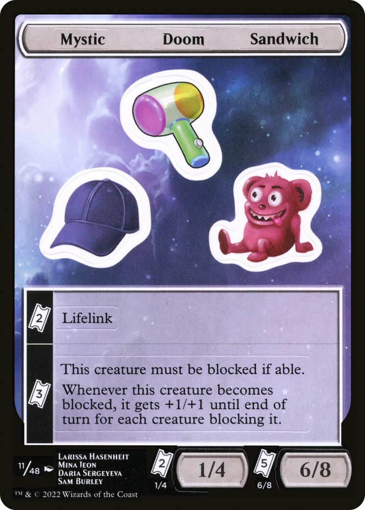 Mystic Doom Sandwich (UNF-011) [Tokens] Unfinity Sticker Sheets MTG Single Wizards of the Coast