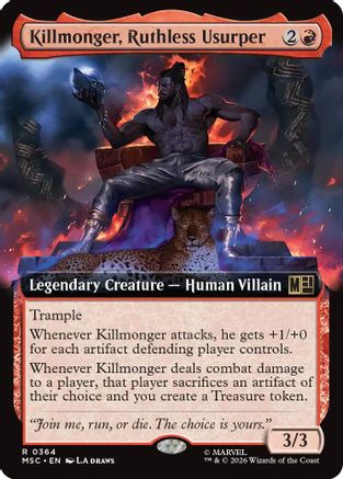 Killmonger, Ruthless Usurper (MSC-364) [Commander: Marvel Super Heroes] Foil MTG Single Wizards of the Coast