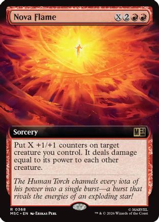 Nova Flame (MSC-368) [Commander: Marvel Super Heroes] Foil MTG Single Wizards of the Coast