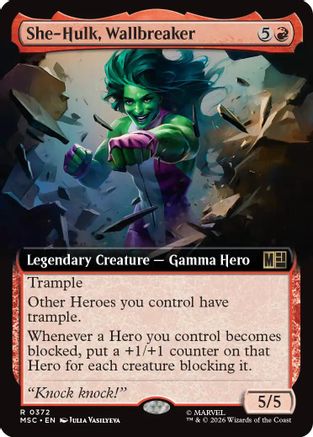 She-Hulk, Wallbreaker (MSC-372) [Commander: Marvel Super Heroes] MTG Single Wizards of the Coast