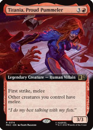 Titania, Proud Pummeler (MSC-374) [Commander: Marvel Super Heroes] MTG Single Wizards of the Coast